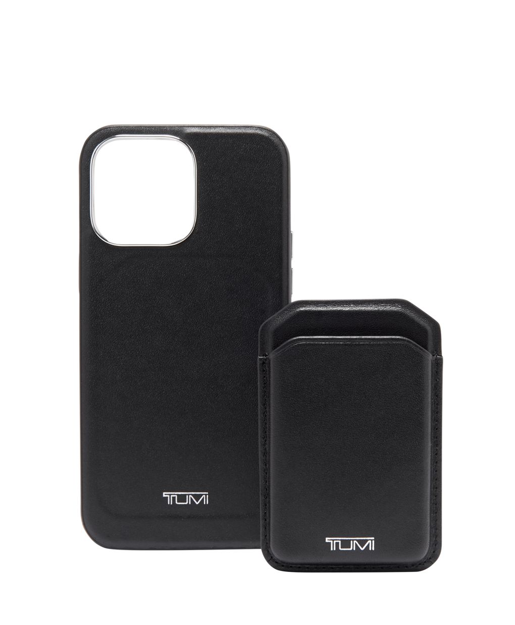 iPhone 14 Pro Max - TUMI - Leather Case with Gold Logo - Black