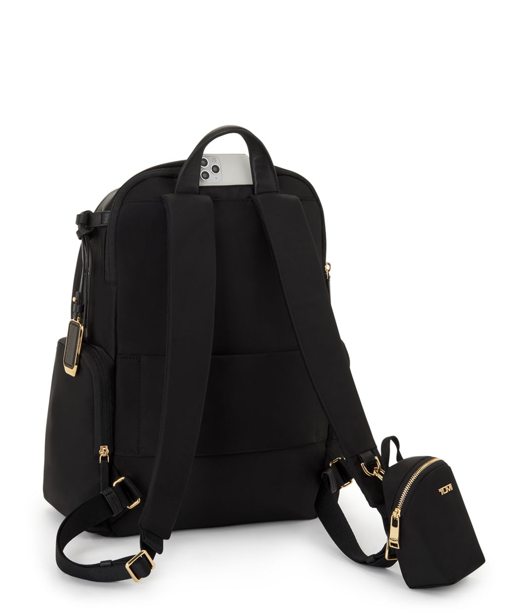 TUMI Voyageur Celina Backpack - Men's & Women's Backpack - Travel Bag -  Black - Gold Hardware - 16.0 X 10.6 X 6.5