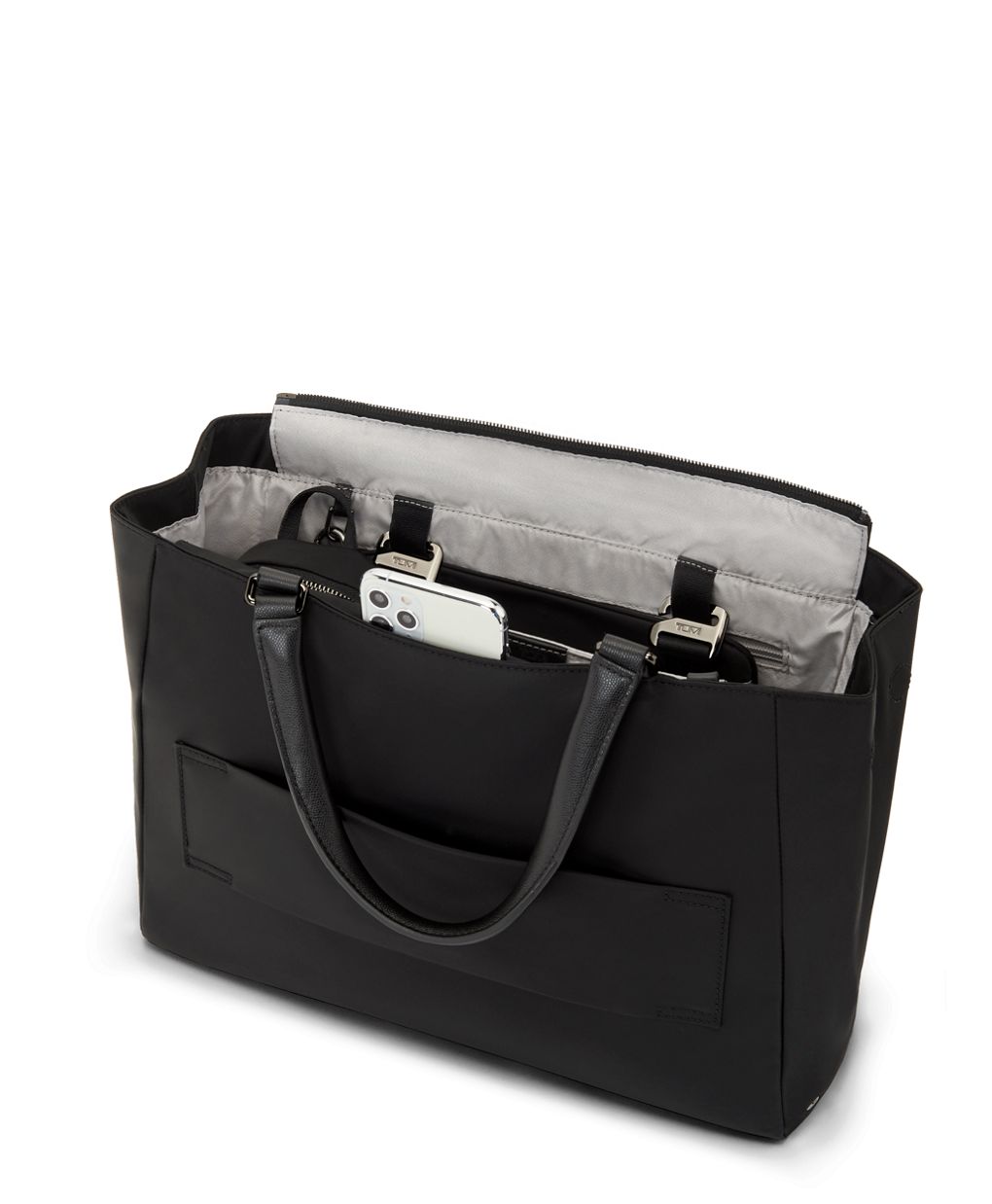 Tali Double Zip Work Tote in Black