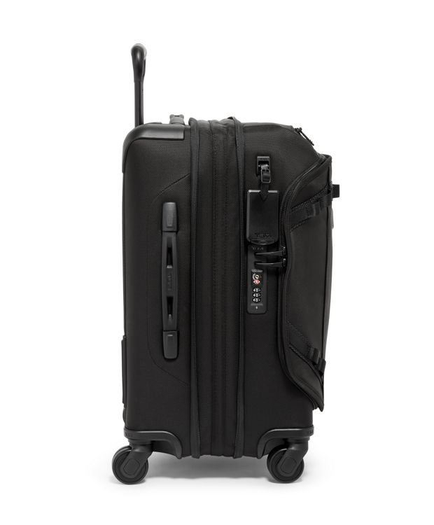 Black Continental Front Lid Expandable 4 Wheel Carry On