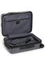 Expandable 4 Wheeled Carry-On in Grey  Textured Side View