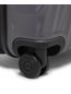 Expandable 4 Wheeled Carry-On in Grey  Textured Side View