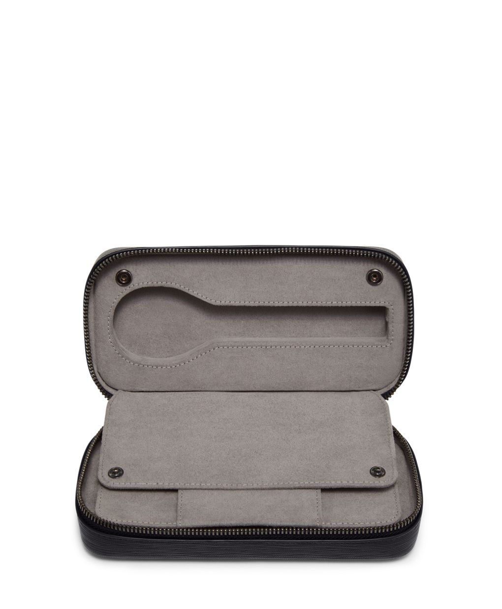 Tumi Nassau Travel Watch Case Black Embossed