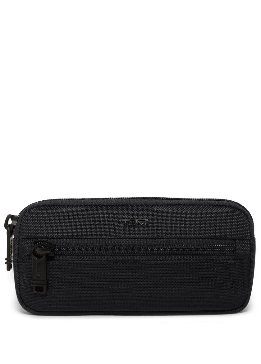 OVAL TECHNICAL FABRIC TOILETRY BAG - Black