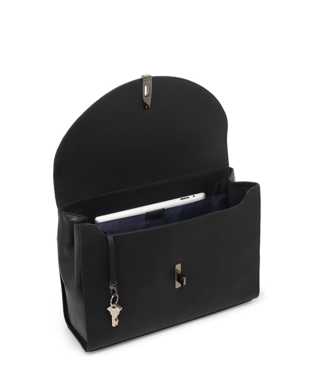 Celine Triomphe Newspaper Chain Bag Triomphe Soft in Supple Calfskin, Black