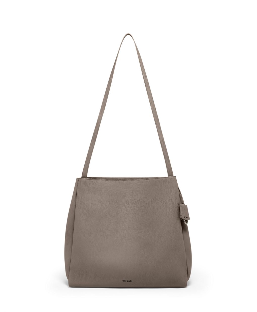 The Row Small Everyday Grain Leather Shoulder Bag in Black