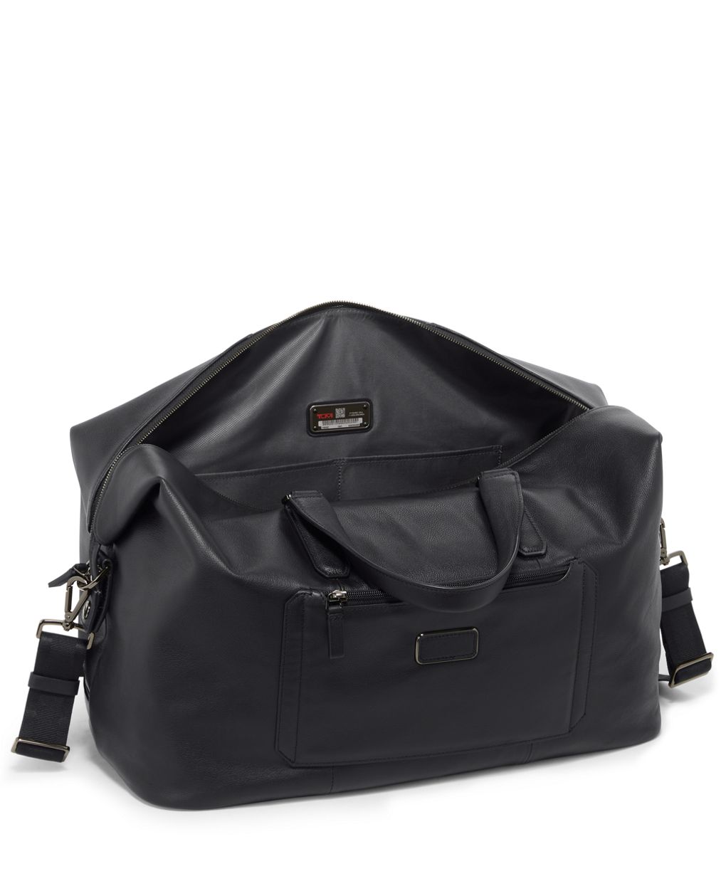 Tumi leather duffle discount bag