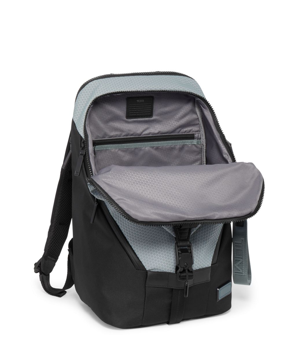 Waterproof,Lightweight Mini Classic Backpack Geometric Pattern Zip Front,  Clear Bag