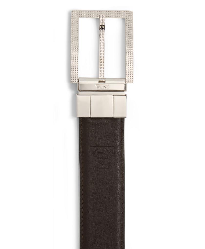 Reversible Leather Rectangle Prong Belt 35mm
