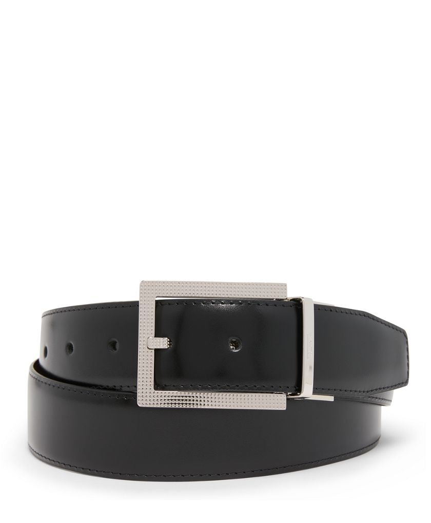 Reversible Leather Rectangle Prong Belt 35mm