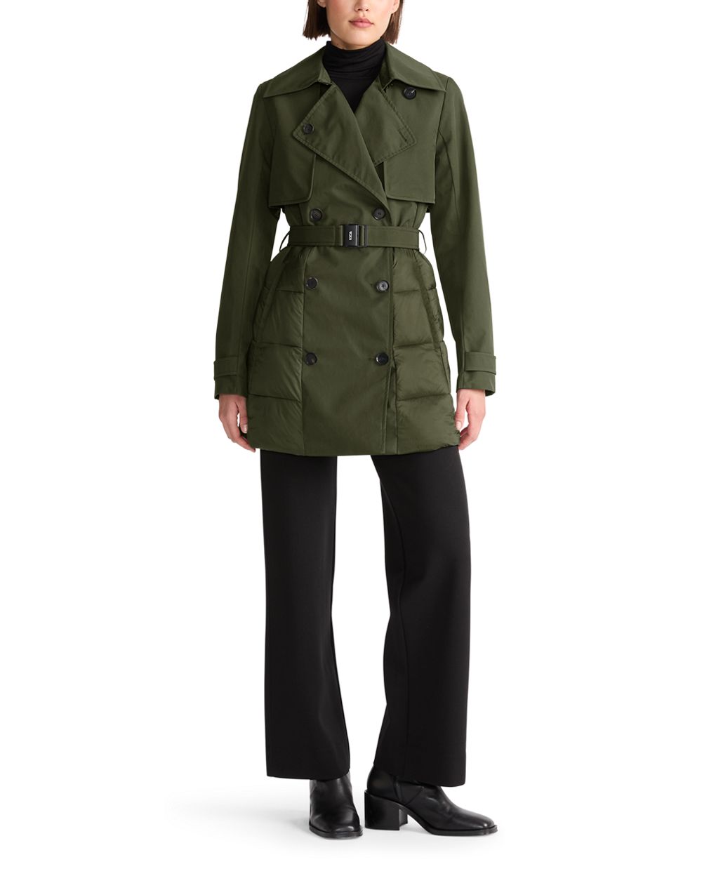 Hybrid Trench Puffer Coat