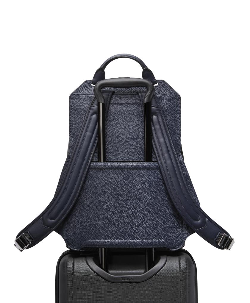 TUMI Laptop Backpack Deep Ocean Blue Black Leather trim TUMI Alpha Bravo Search Backpack Electric Blue 156485-1324  main image 3