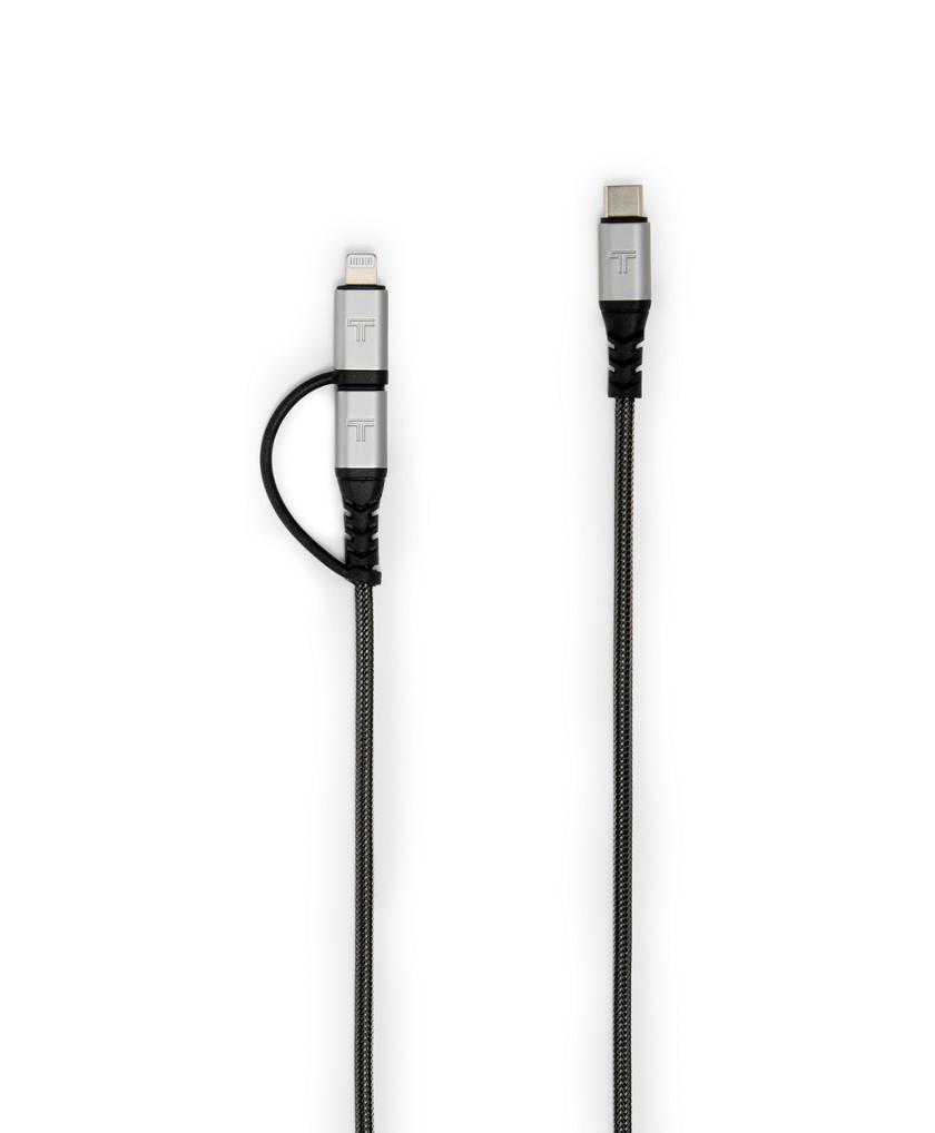2-in-1 USB-C Cable with USB-C and Lightning Connector