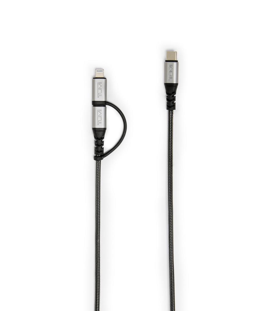 2-in-1 USB-C Cable with USB-C and Lightning Connector