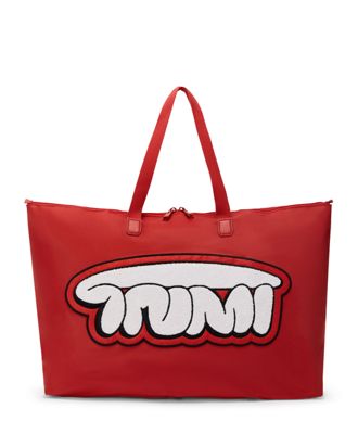 TUMI マウレン　トートバッグ　ナイロンバッグ　ゴールド金具　赤 TUMI マウレン トートバッグ ナイロンバッグ ゴールド金具 赤