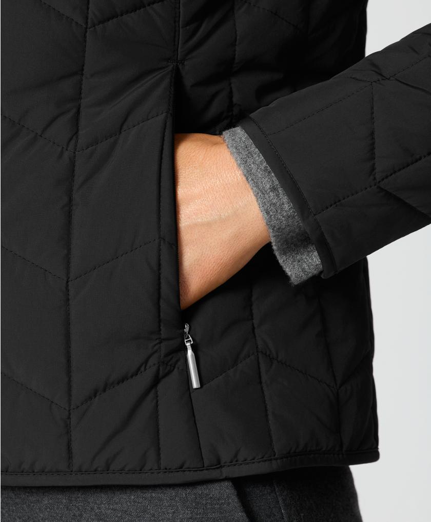 Packable Quilted Chevron Puffer