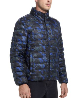 reversible hooded camo puffer jacket