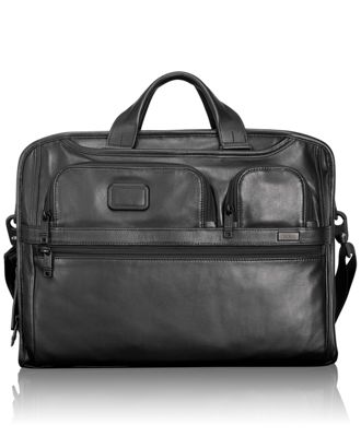 tumi alpha 2 compact large screen laptop briefcase